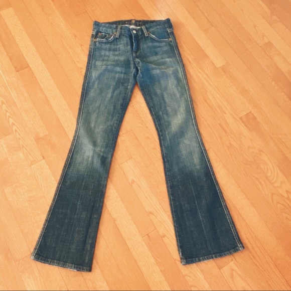 7 FAM 'A' pocket flare-leg Jeans - Picture 2 of 9